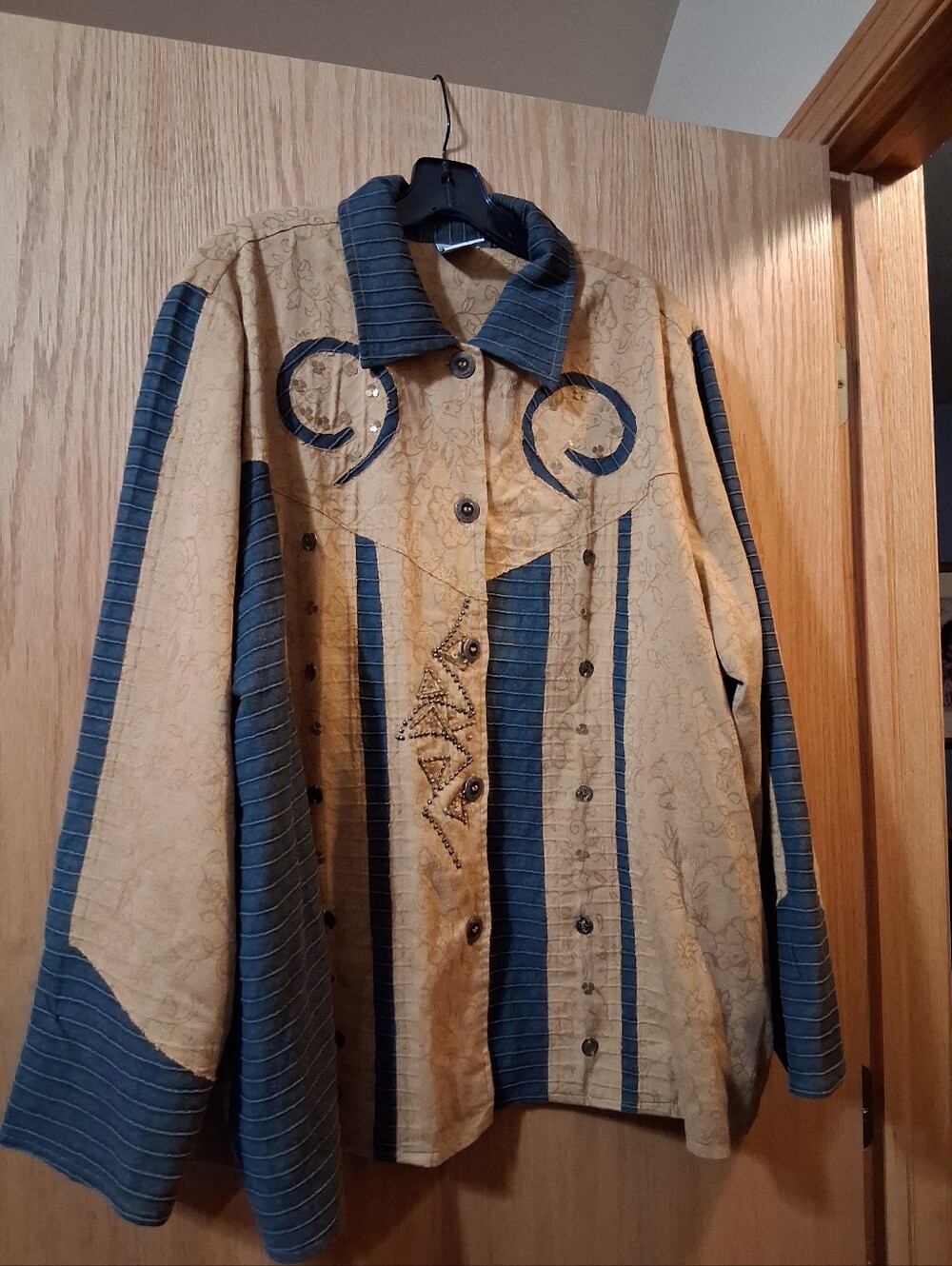 Parsley & Sage shacket, shirt jacket, stylish  artisan-crafted, boho, From India